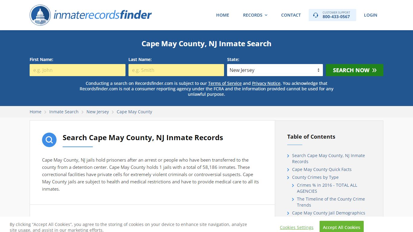 Cape May County, NJ Inmate Lookup & Jail Records Online