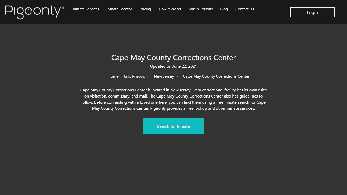 Cape May County Corrections Center Inmate Search | New Jersey